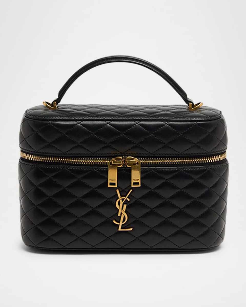 Gaby Large YSL Vanity Bag in Quilted Leather
